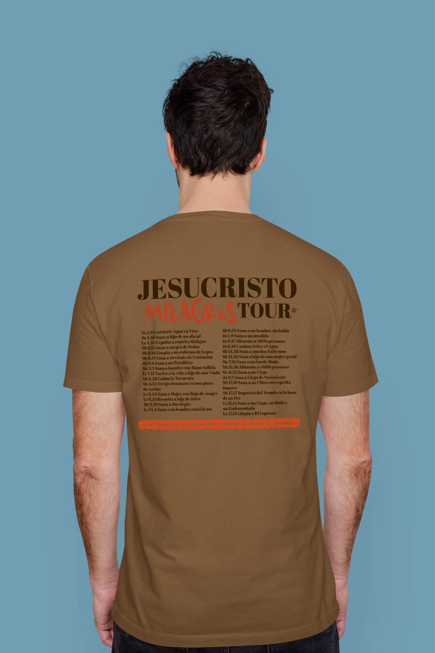 Playera Cristiana Milagros Tour Jesús | Xtomorfosis
