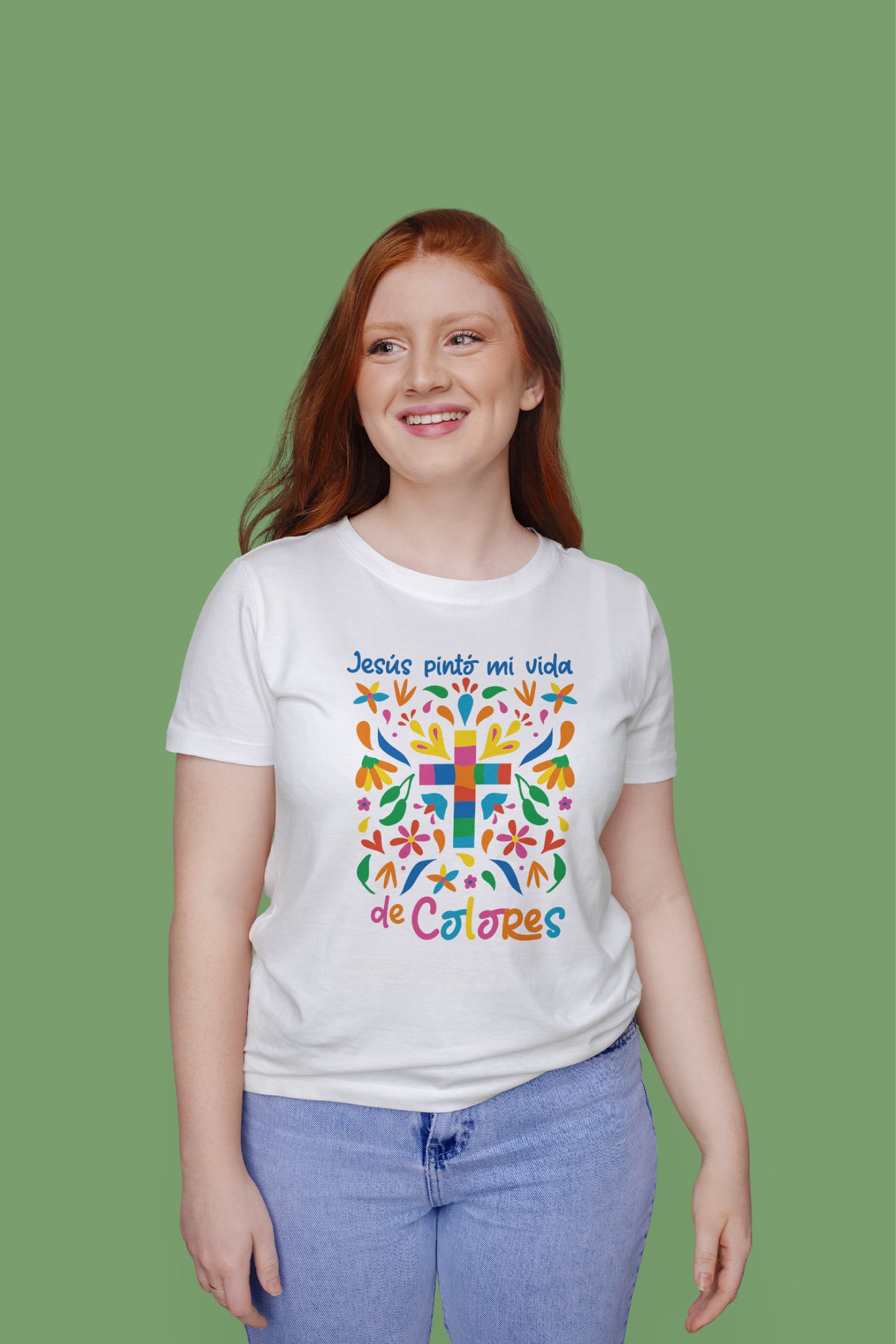Playera Cristiana De Colores Jesús | Xtomorfosis Dama