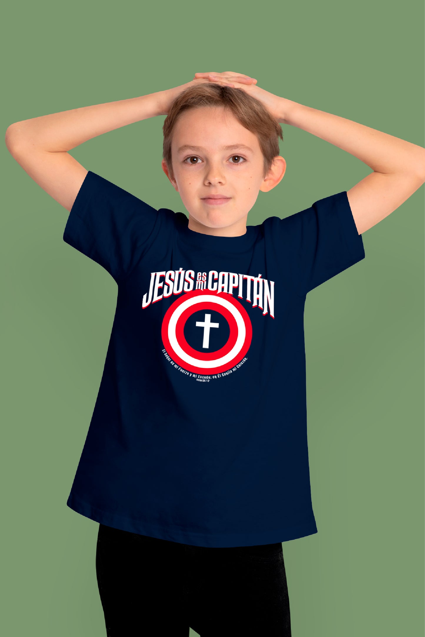 Playera Cristiana Infantil Capitán Jesús | Xtomorfosis Niños