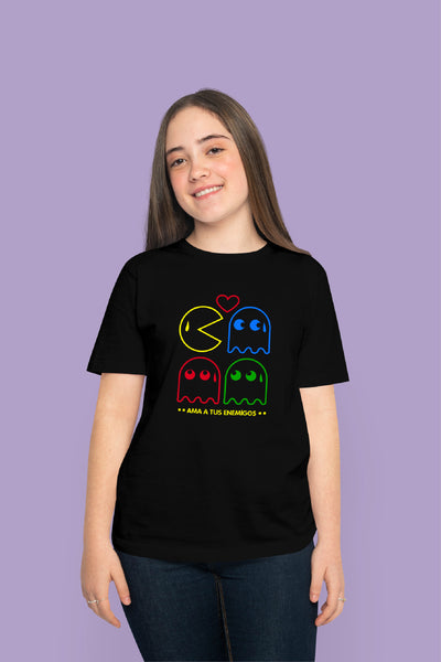 Playera Cristiana Pacman Ama a tus Enemigos | Xtomorfosis Dama