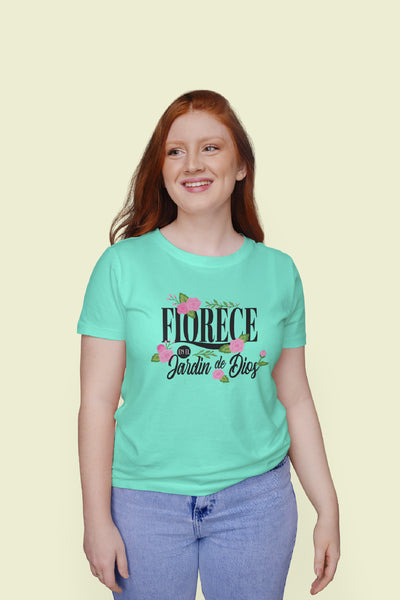 Playera Cristiana Florece en Dios | Xtomorfosis Dama