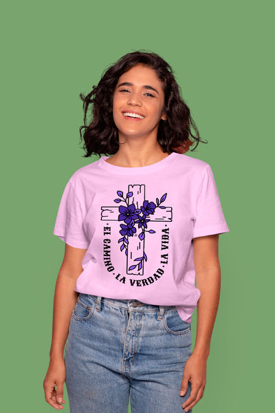 Playera Cristiana Camino Verdad y Vida | Xtomorfosis Dama