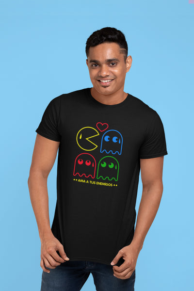 Playera Cristiana Pacman Ama a tus Enemigos | Xtomorfosis