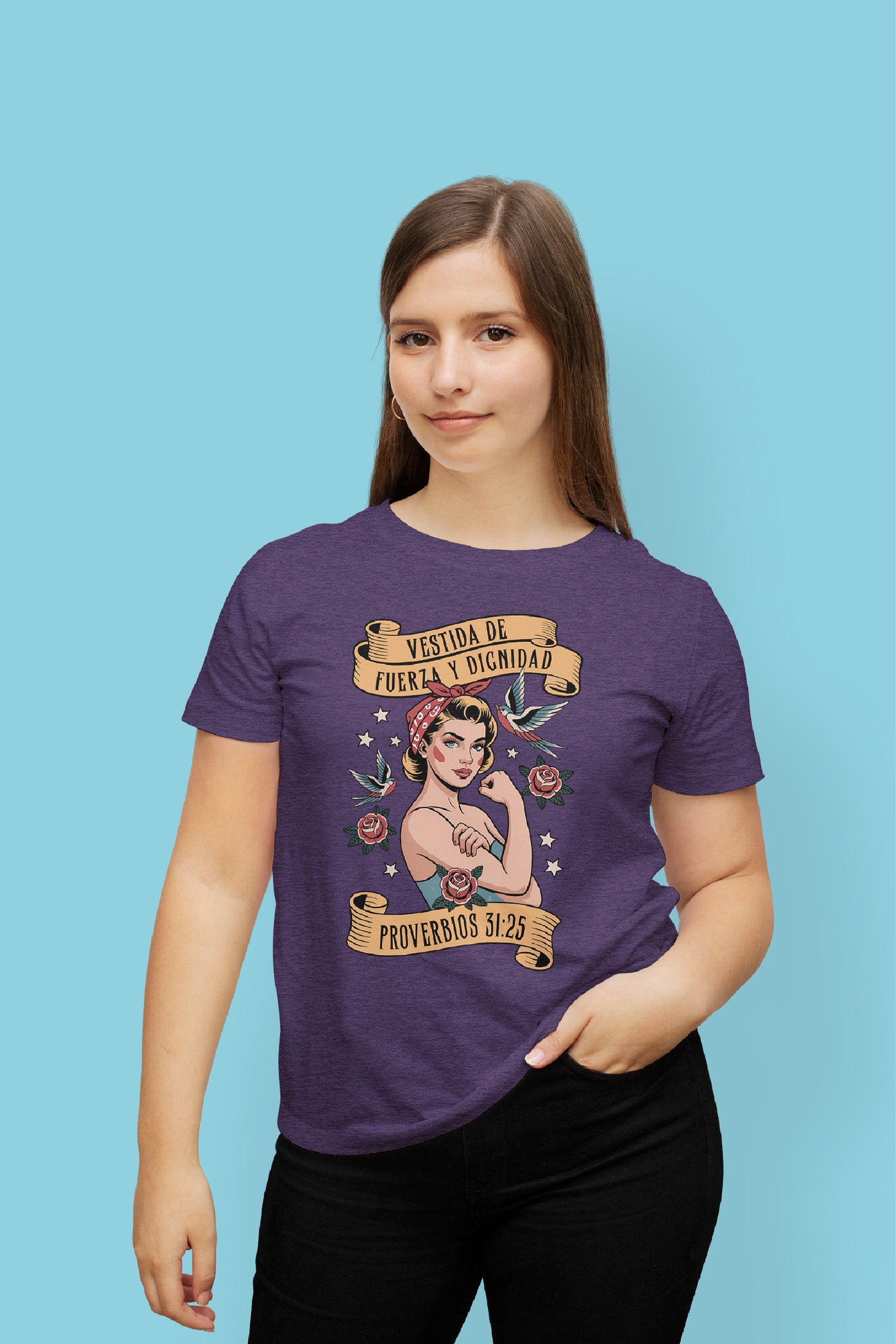 Playera Cristiana Fuerza y Dignidad | Xtomorfosis Dama