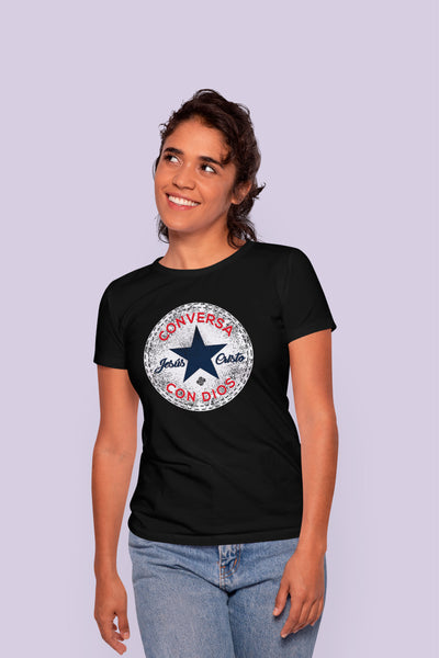 Playera Cristiana Conversa con Dios | Xtomorfosis Dama
