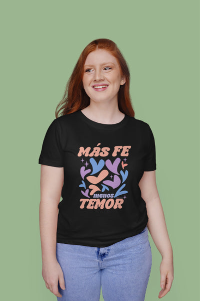 Playera Cristiana Más Fe | Xtomorfosis Dama