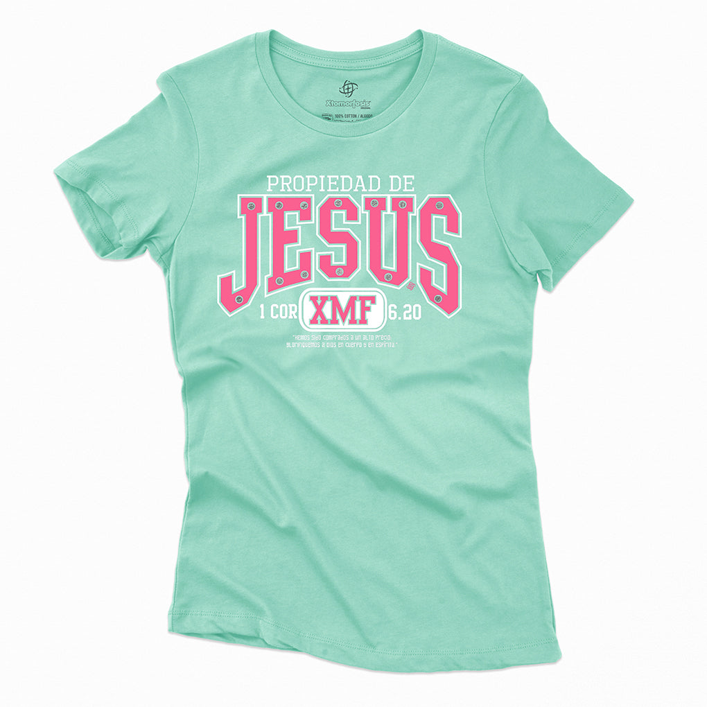 Playera Cristiana Propiedad de Jesús | Xtomorfosis Dama