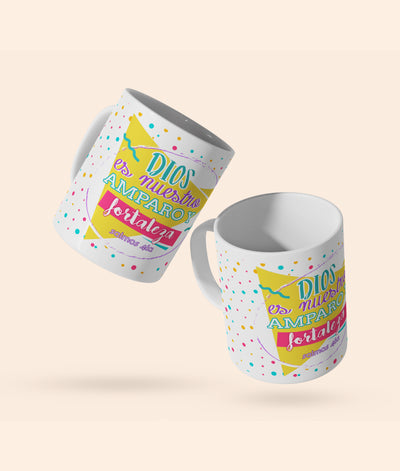 Taza Cristiana Dios es Nuestro | Xtomorfosis Accesorios