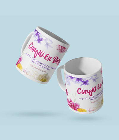 Taza Cristiana Confía en DIos | Xtomorfosis Accesorios