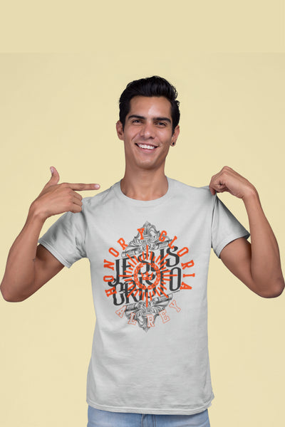 Playera Cristiana Cristiana Honor y Gloria | Xtomorfosis