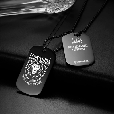 Placa metálica Leon de Judá | Xtomorfosis Accesorios