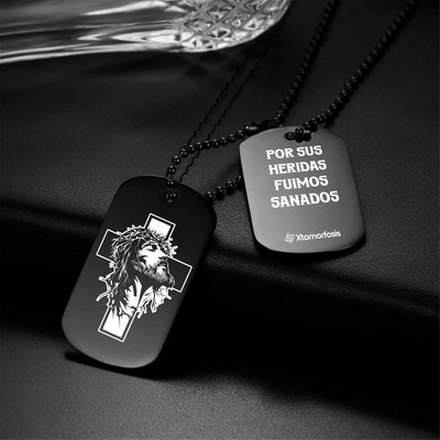 Placa metálica Cristo | Xtomorfosis Accesorios