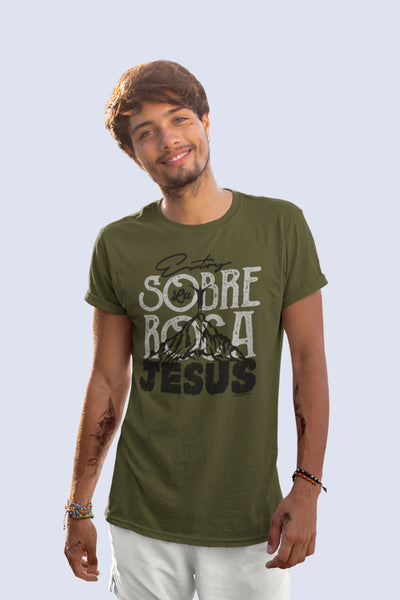 Playera Cristiana Sobre la Roca Jesús | Xtomorfosis