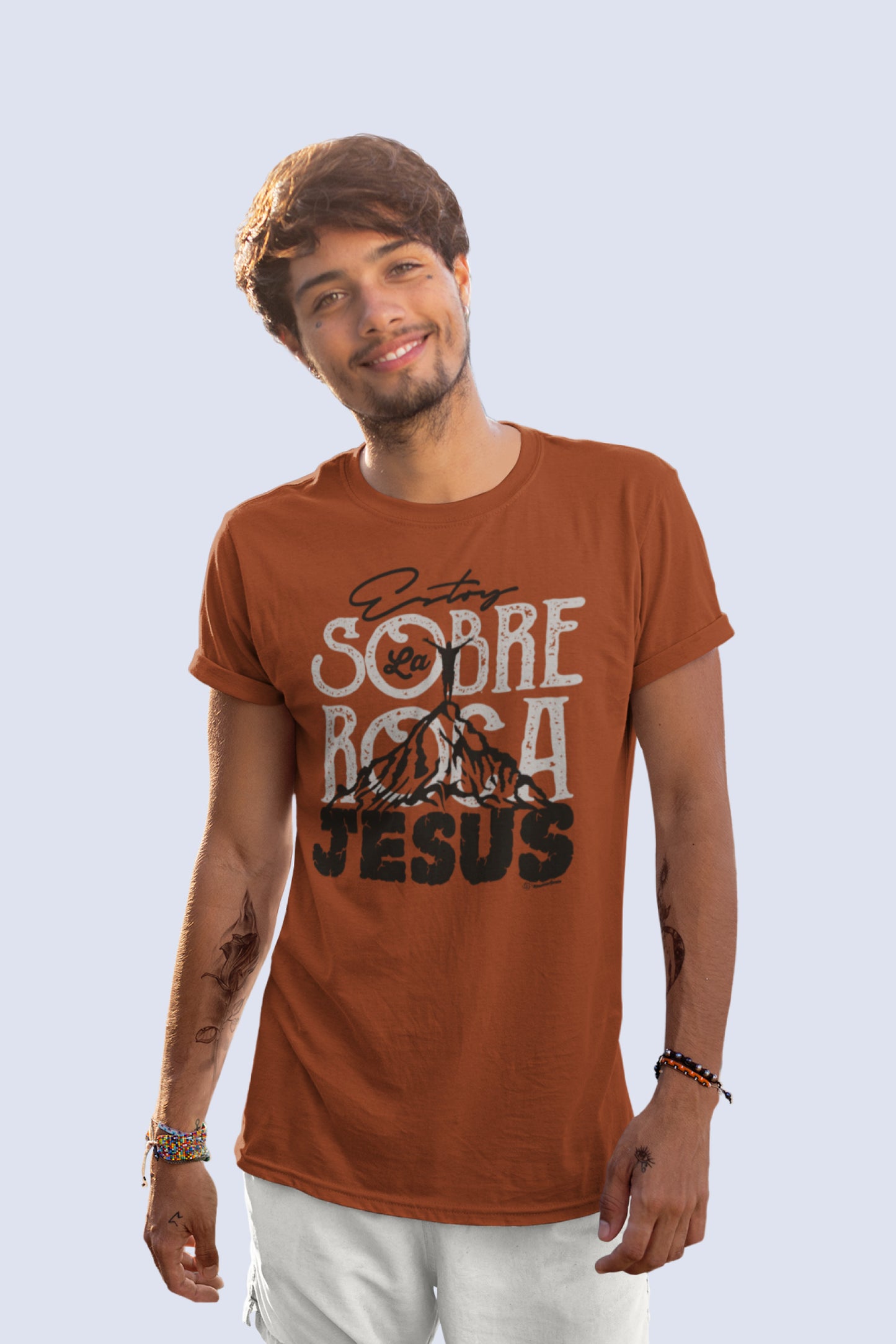 Playera Cristiana Sobre la Roca Jesús | Xtomorfosis
